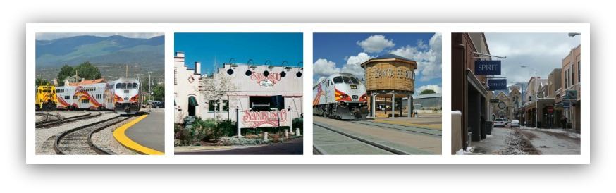 Collage of Photos From Santa Fe Depot