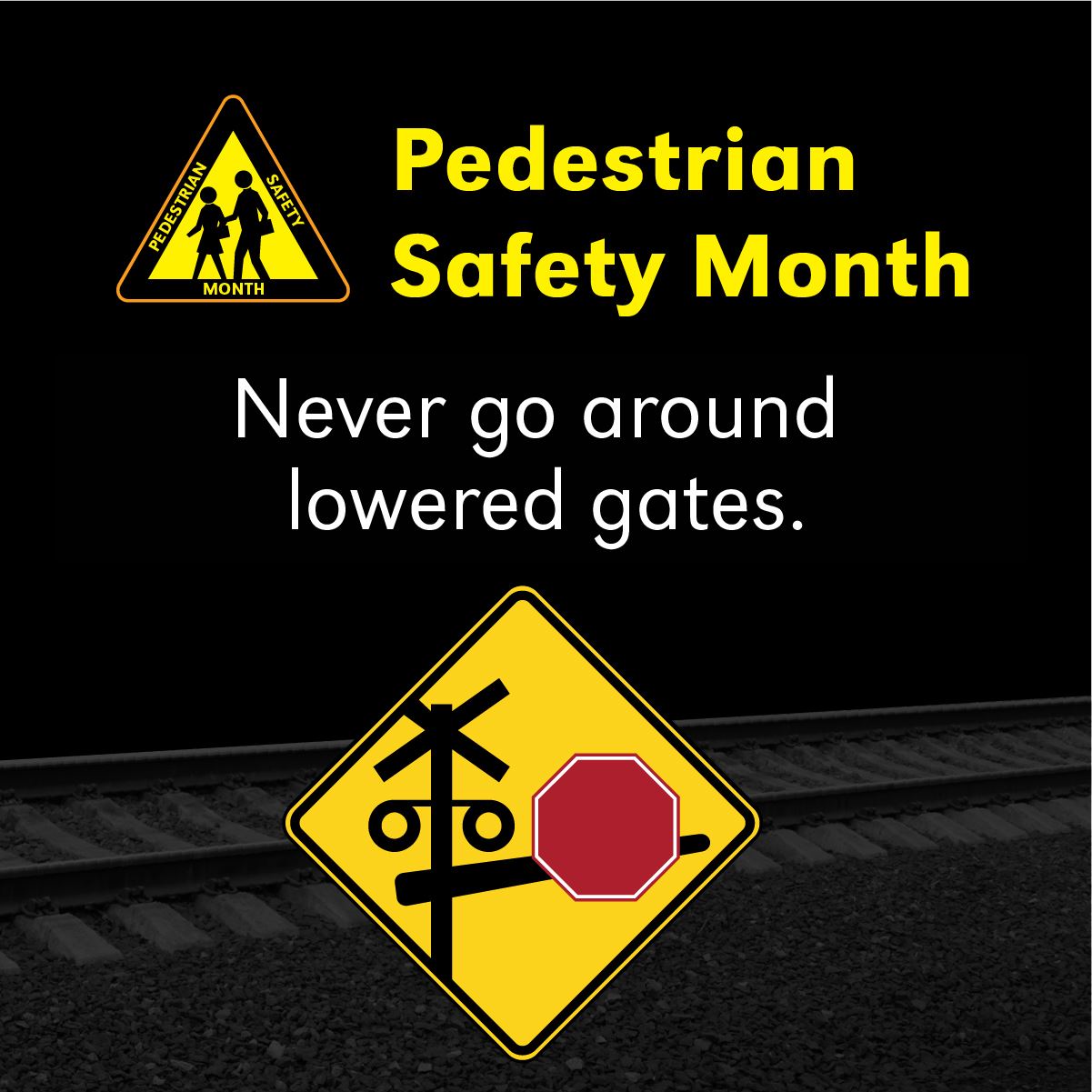 Pedestrian Safety Never Walk Around Lowered Gates