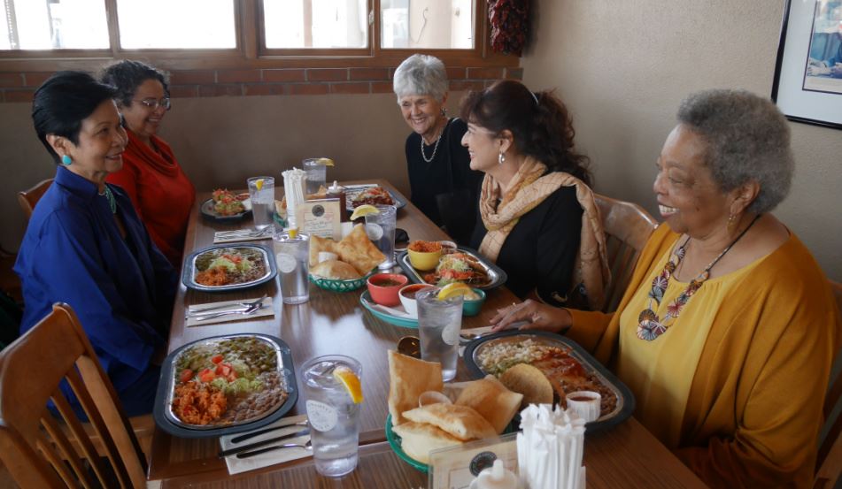 Women Eating Lunch at Tomasita's Restaurant