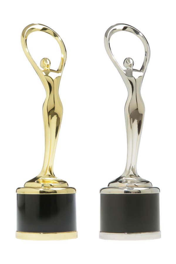 Picture of a gold and a silver Communicator Award