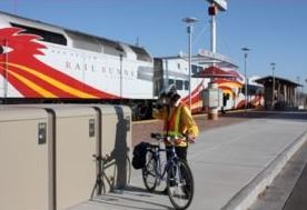 Bike Locker at Rail Runner Station